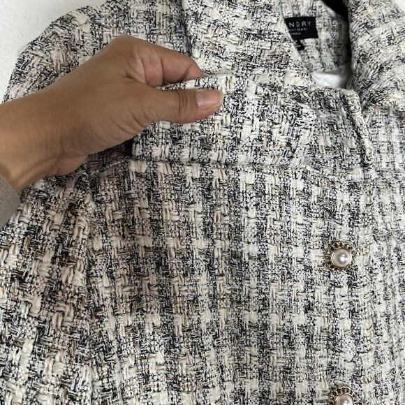 Laundry by Shelli Segal Tweed Shirt Jacket, Size S, Fully Lined, front pockets - Picture 6 of 14